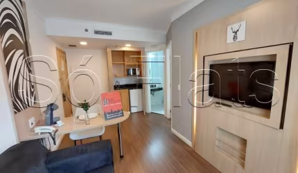 Flat mobiliado em Pinheiros  com 28m² e 01 vaga de garagem