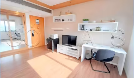 Flat no Tryp Tatuapé com 28m², 1 dormitório e 1 vaga de garagem disponível para locação no Tatuapé.