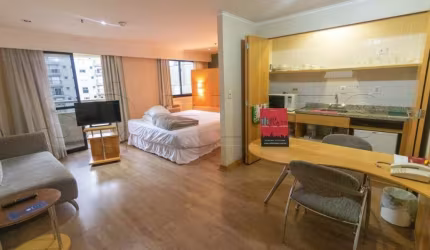 Flat Slaviero Ibirapuera 35m² 1 dormitório 1 vaga para locação em Ibirapuera.