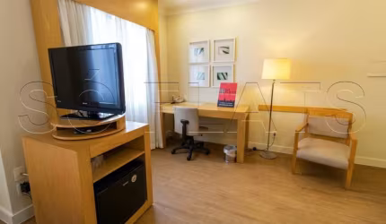 Flat totalmente mobiliado 25m² 1 dorm, 1 vaga para investimento no Campo Belo