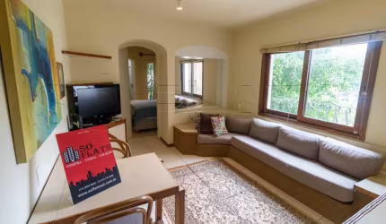 Flat para locação no Mont Clair, contendo 43m², 1 dormitório e 1 vaga de garagem.