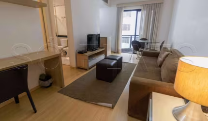 Flat para locação no Opera contendo 42m², 1 dormitório e 1 vaga de garagem.