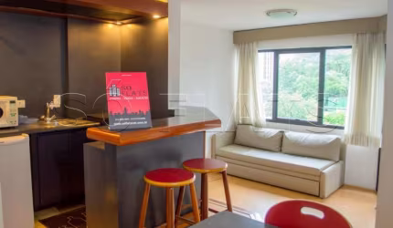 Com todo conforto da Berrini, flat Park Plaza Brooklin.