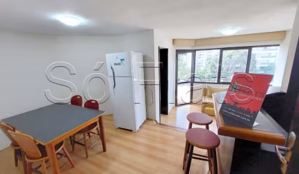Flat Park Plaza Brooklin para locação com 48m² contendo 1 dormitório e 1 vaga.