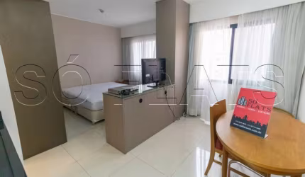 Flat no Slaviero Moema contendo 27m², 1 dormitório e 1 vaga de garagem.