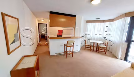 Flat Baden Baden para locação em Congonhas com 48m², 1 dorm e 1 vaga de garagem.