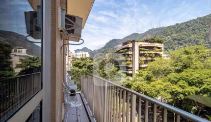 Apartamento Jardim Botânico, vista para Lagoa - 3 quartos e com sacada.