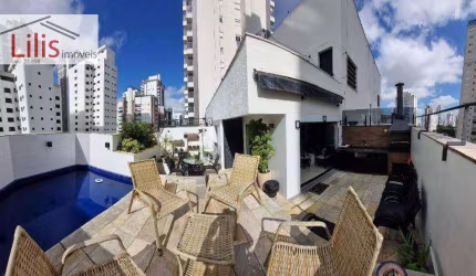 Cobertura Duplex Anália Franco, 180m²., 3 Dorm, 3 vagas - permuta ,enor