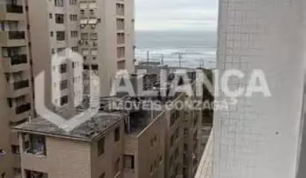 Apartamento de 2 domitórios no Gonzaga com Vista para o Mar