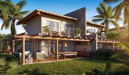 Casa 3/4 sendo 2 suites com garden e 2 vagas - Alto da Enseada Praia do Forte