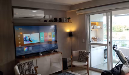 Studio 50m² alta classe no Brooklin.PORTEIRA FECHADA.