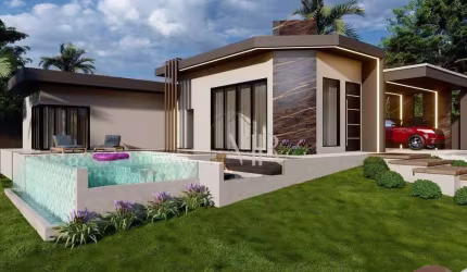 Casa Térrea com 3 suítes à venda, 204 m² por R$ 1.900.000 - Condomínio Shambala III - Atibaia/SP