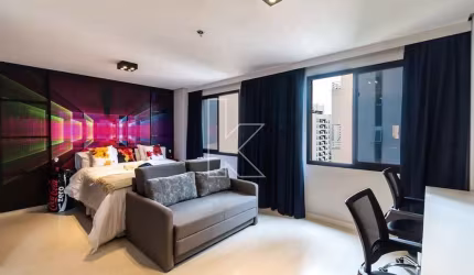 Flat com 1 quarto à venda na Avenida Jamaris, 101, Moema, São Paulo por R$ 551.200