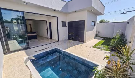 Oportunidade - Casa térrea, moderna, com piscina e energia fotovoltáica no Condomínio Colinas do Sol em Tremembé SP