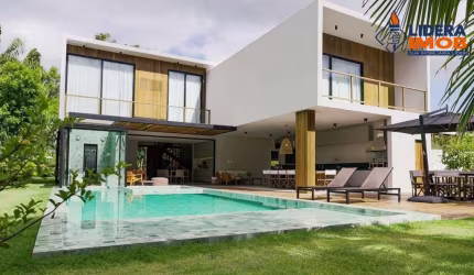 Casa residencial para Venda em condomínio fechado em Itacimirim (monte Gordo), Camaçari, 5 quartos, 2 salas, 5 banheiros, 4 vagas 558,14 m² área const