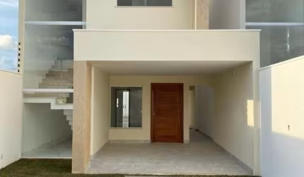 Casa Duplex com Fino Acabamento, 3 Quartos, 1 Suíte, Área Gourmet, Varanda, para Venda no Sim, em Feira de Santana, Área Total 180m².