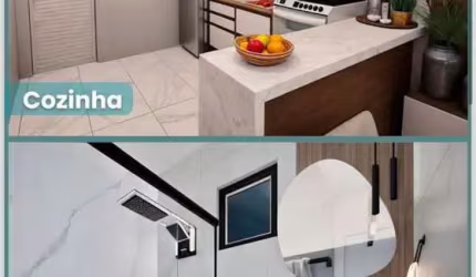 Lançamento Casa residencial para Venda no condominio Moradas Papagaio, Papagaio, Feira de Santana, 2 quarto, 1 sala, 1 banheiro, 1 vaga 45,28 m² área