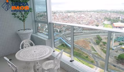 Apartamento no Caminho das Árvores, 2 Suítes, Armários Planejados, Jacuzzi, para Venda, no Mundo Plaza, em Salvador, Área105 m²