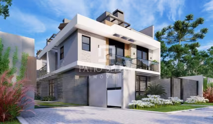 Sobrado de Alto Padrão em Condomínio Exclusivo com 3 Quartos, Suíte e Terraço com 24m² com Jacuzzi, no Bairro Hauer