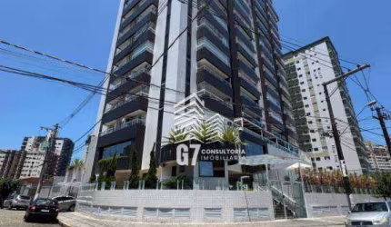 Apartamento todo mobiliado  com 2 dormitórios, 1 suite,  à venda, 75 m² por R$ 650.000 - Vila Guilhermina - Praia Grande/SP