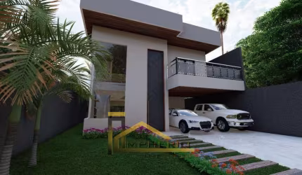 Espetacular casa à venda em Araucária-PR, bairro Iguaçu: 3 quartos, 3 suítes, 2 salas, 2 banheiros, 4 vagas de garagem, 350m².