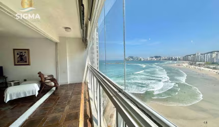 FRENTE MAR - Apartamento à venda na Praia das Pitangueiras - Guarujá/SP.