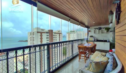 Vista mar - Apartamento reformado à venda com 3 dormitórios - Condomínio com lazer - 2 vagas - Pitangueiras - Guarujá/SP