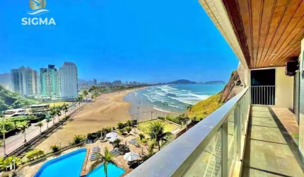 FRENTE MAR - Apartamento com 3 dormitórios à venda na Praia das Pitangueiras - Guarujá/SP.