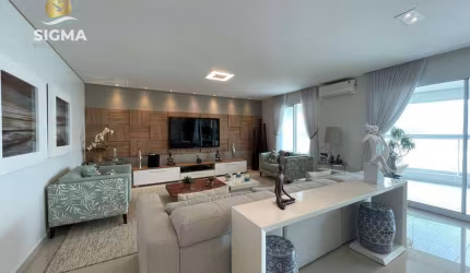 Apartamento alto padrão de frente para o mar com 3 suítes em prédio com lazer e 3 vagas - Praia da Enseada, Guarujá.