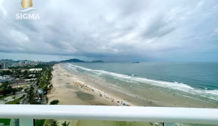 Cobertura alto padrão de frente para o mar com 5 suítes, lazer e 4 vagas - Praia da Enseada, Guarujá.