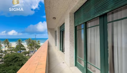FRENTE MAR - Apartamento com 2 dormitórios à venda, Praia das Pitangueiras, Guarujá.
