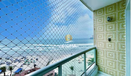 FRENTE MAR - Apartamento com 3 dormitórios à venda na Praia das Pitangueiras - Guarujá/SP.