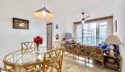 Apartamento com 3 quartos sendo 1 suíte à venda, 90 m² por R$ 620.000 - Pitangueiras - Guarujá/SP.