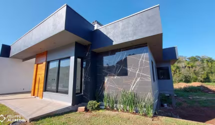 Casa NOVA plana com dois dormitórios, bairro Beira Rio em Dois Irmãos, RS.