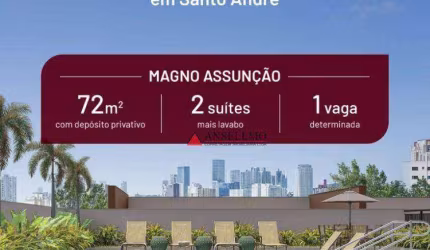 Apartamento com 2 dormitórios à venda, 72 m² por R$ 720.000,00 - Vila Assunção - Santo André/SP