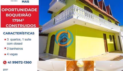 Sobrado com 3 quartos, 179 m² por R$ 590.000 - Boqueirão - Curitiba/PR
