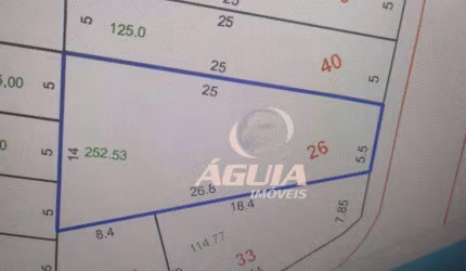 Terreno à venda, 252 m² por R$ 375.000,00 - Vila Curuçá - Santo André/SP