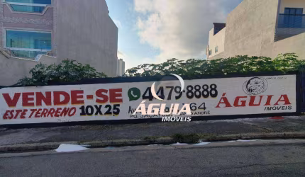 Terreno à venda, 250 m² por R$ 480.000,00 - Vila Humaitá - Santo André/SP