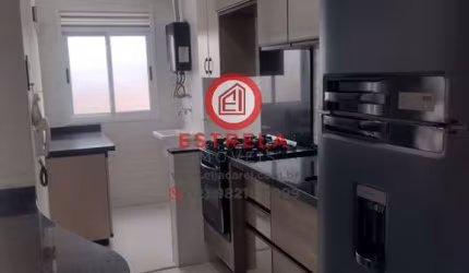 Apartamento para locação no Centro de Jacareí-SP: 3 quartos, 1 suíte, 2 salas, 2 banheiros, 1 vaga de garagem, 72m².