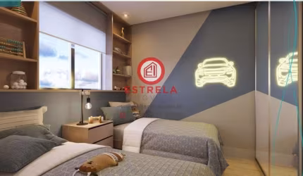Apartamento à venda em Jacareí-SP, Jardim Elza Maria: 2 quartos, 1 sala, 1 banheiro, 1 vaga, 44,06m². Venha conferir!