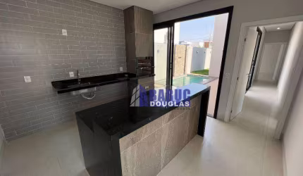 Vende-se Linda casa térrea com um Projeto Arquitetônico inteligente e interativo no Condomínio Primor das Torres, com 03 suítes, piscina com cascata.