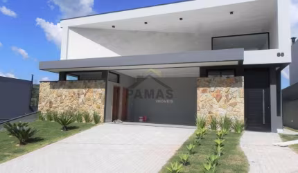 Arquitetura moderna, nova, 100% térrea com 3 suítes - Condomínio Santa Isabel - Loveira/SP