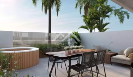 Apartamento térreo novo, frente mar, com 2 dormitórios (1 suíte)