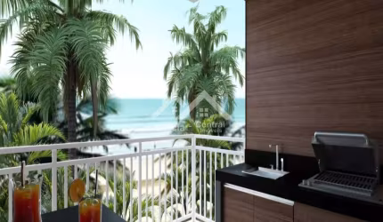 Apartamento novos, frente mar com 2 dormitórios (1 suíte)