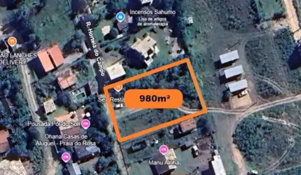 Terreno à venda na Hortelã Do Campo, 000011, Ibiraquera, Imbituba, 980 m2 por R$ 520.000