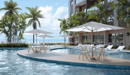 Flats com 2 e 3 quartos à beira-mar em Maria Farinha.