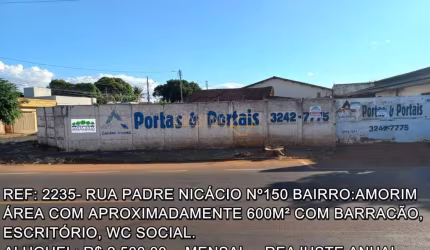 Pavilhão/Galpão para alugar no bairro Amorim - Araguari/MG