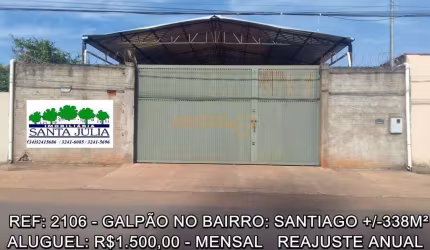 Pavilhão/Galpão para alugar no bairro Santiago - Araguari/MG