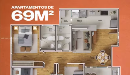 Apartamento 3 dormitórios para Venda em Americana, Vila Omar, 3 dormitórios, 1 suíte, 2 banheiros, 2 vagas