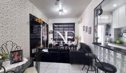 Apartamento para Venda em Santos, Boqueirão, 1 dormitório, 1 banheiro, 1 vaga